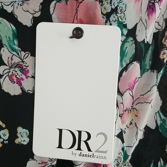 Daniel Rainn Floral Chiffon Cold Shoulder Belted Dress Size Small - Picture 6 of 8